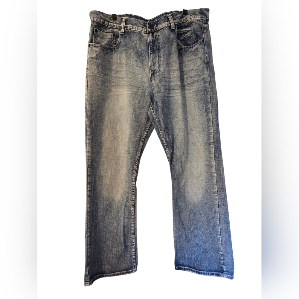 Safari Denim Light Wash Embellished Jeans Bootcut Y2K 90's Size 40x32